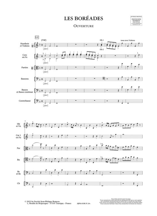 JeanPhilippe Rameau Les Boreades RCT 31 Oper [Partitur br]